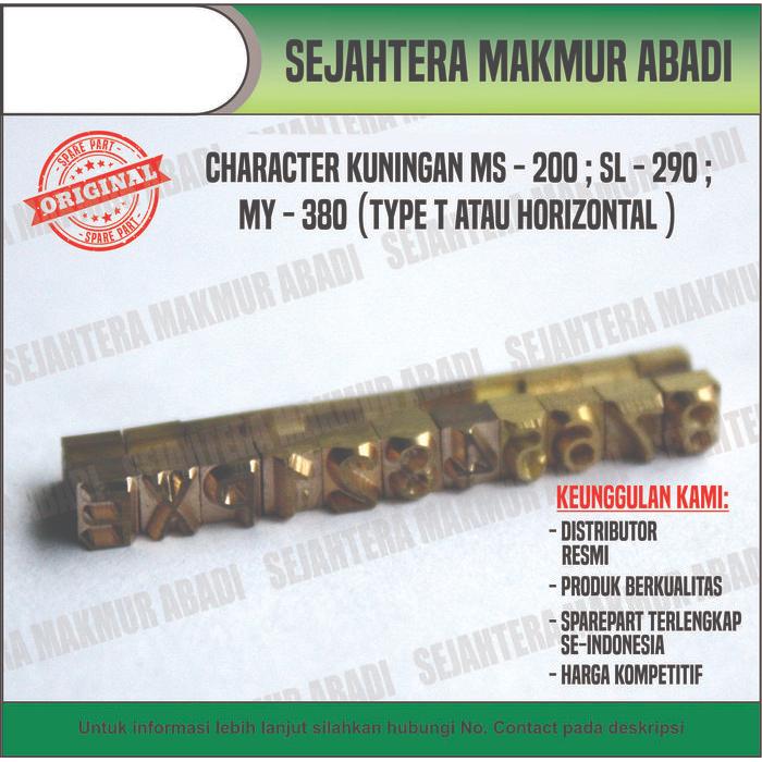 Karakter Kuningan My-380 Horizontal Type Untuk Coding My-380