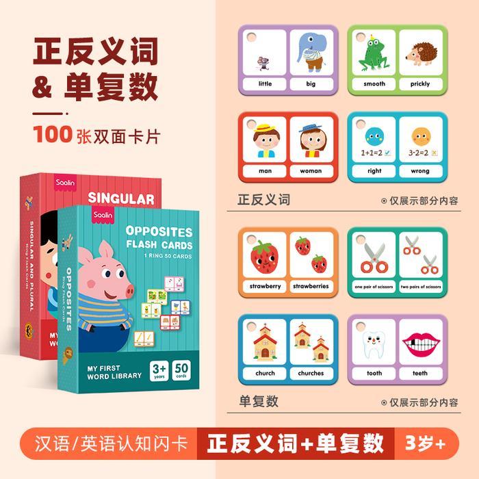 Saalin My First Word Library Flash Card Mainan Edukasi Belajar Bahasa