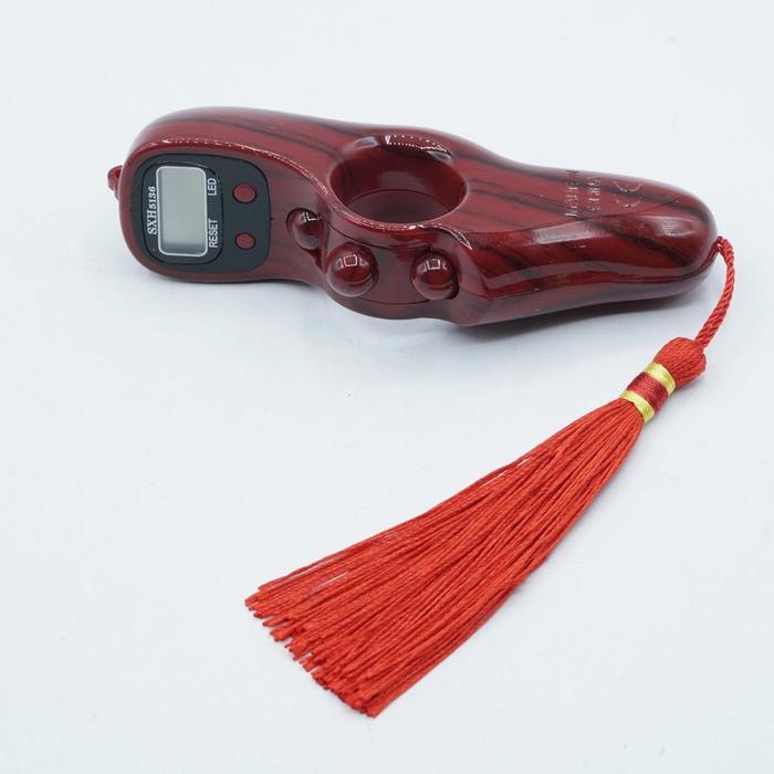 Tasbih Digital Ibadah Doa Zikir Muslim Lampu LED Premium - Merah Kayu Red Wood - SXH5136 - SKU