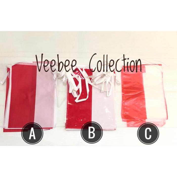 Bunting Flag Bendera Plastik TPS C. Dekorasi agustusan. Bendera