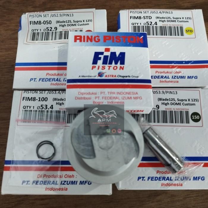 PISTON KIT FIM8 HIGH DOME MENTAH Os Std 050 100 150 200 FIM 8