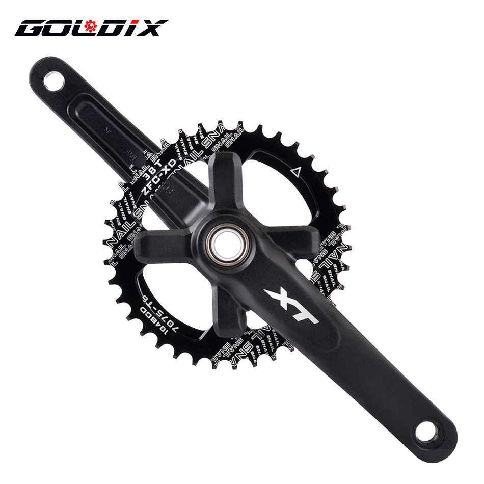 XT Bicycle Crankset 104BCD MTB Bike Crank Chainring Bike 170mm 175mm Black Round Oval 32T 34T 36T