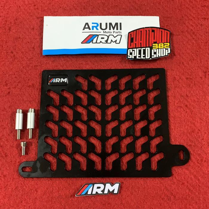 COVER RADIATOR ARUMI ARM PATTERN BLACK ALL NEW NMAX 2020 2021 2022