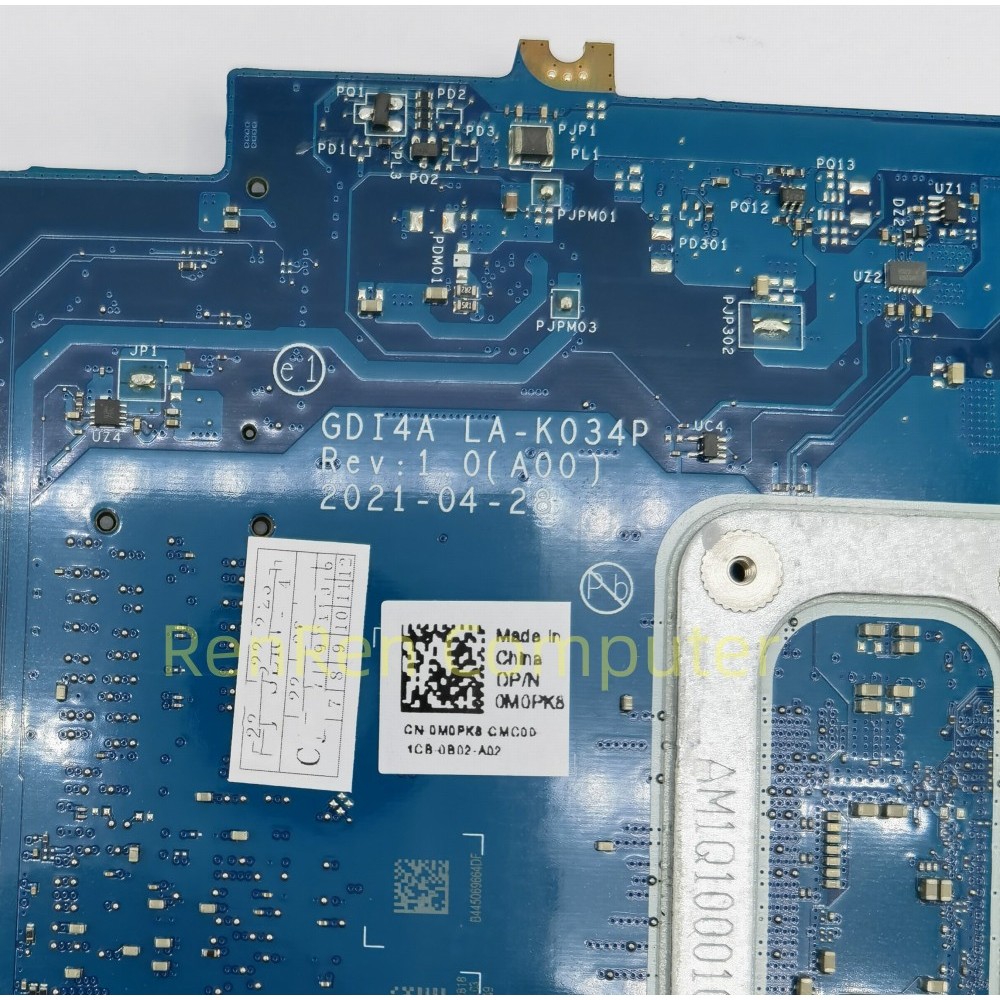 GDI4A LA-K034P For Dell Vostro 3400 3500 Inspiron 3501 Laptop Motherboard With i3-1115G4 I5-1135G7