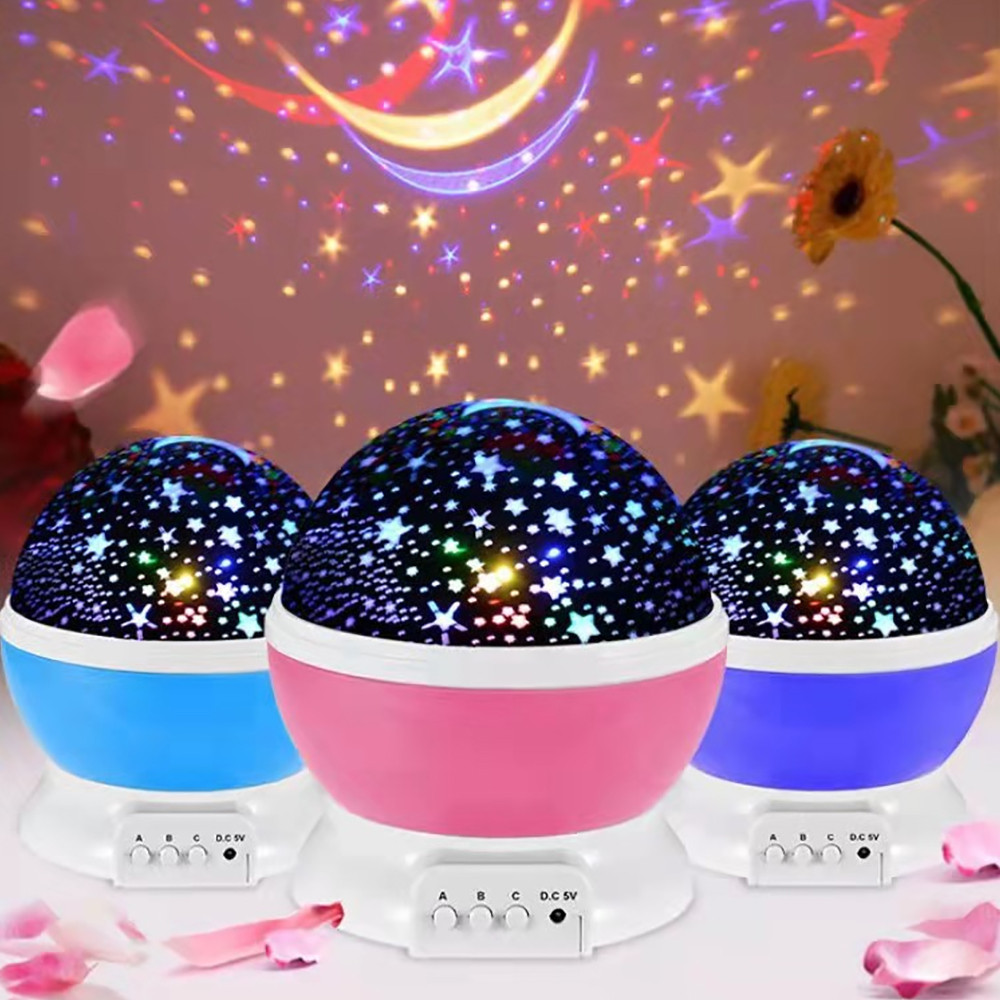Night Lamp Projector Starry Sky Night Light Projector Baby Lamp Decor Rotating Starry Nursery Moon