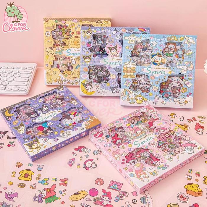 CUTE CHARACTER STICKERS SET ISI 36 stiker kawaii viral box lucu