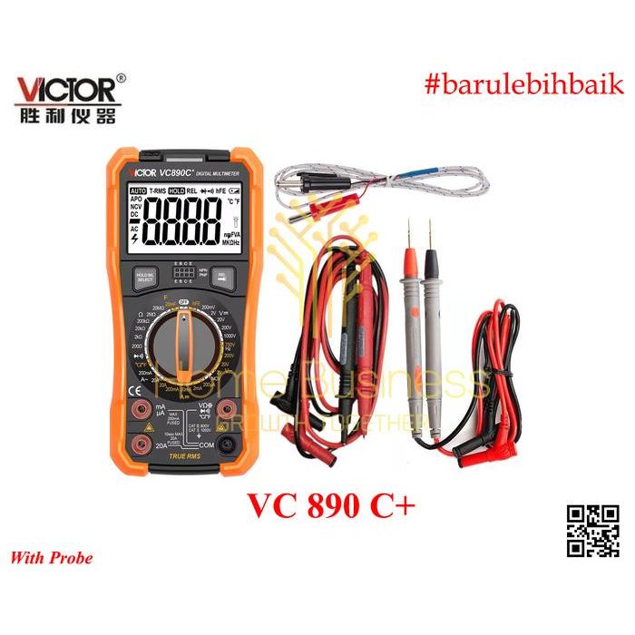 Victor Vc890C+ Vc890 890C+ Multimeter Multitester Avometer Digital True Rms High Precision Ncv Suhu