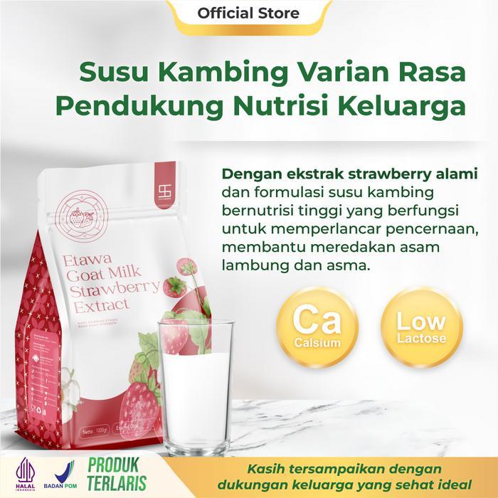 Ternak Syams Susu Kambing Etawa Bubuk 1 Kilogram Varian Rasa Cokelat, Vanilla, Stoberi, Madu, Kurma