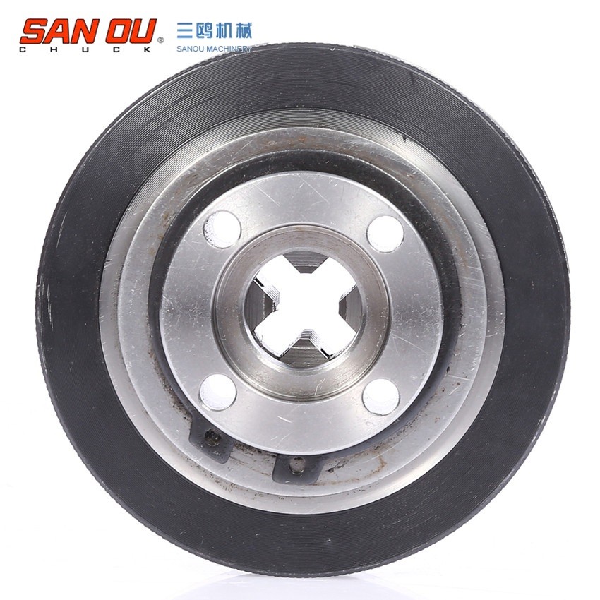 Sanou K02-80 K02-80B Lathe Chuck three jaw four Jaw,Without threads Flange connection for Mini DIY