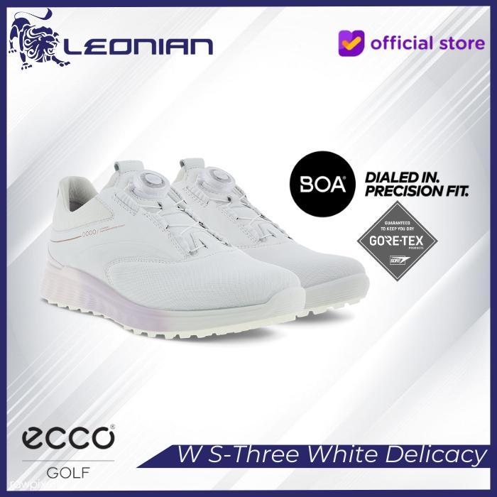 TERBARU Sepatu Golf Ecco Women's Golf S-Three Boa White/Delicacy/White - Sepatu Golf Wanita