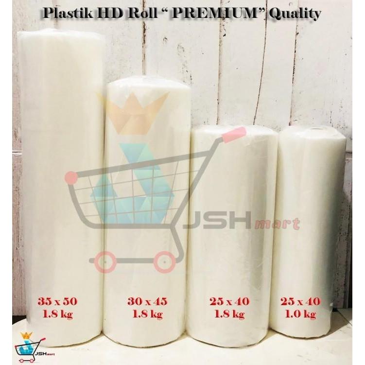 ASLI Plastik HD ROLL 35 x 50 cm 1,8 kg Plastik Buah Fotocopy Sayur Daging READY STOCK
