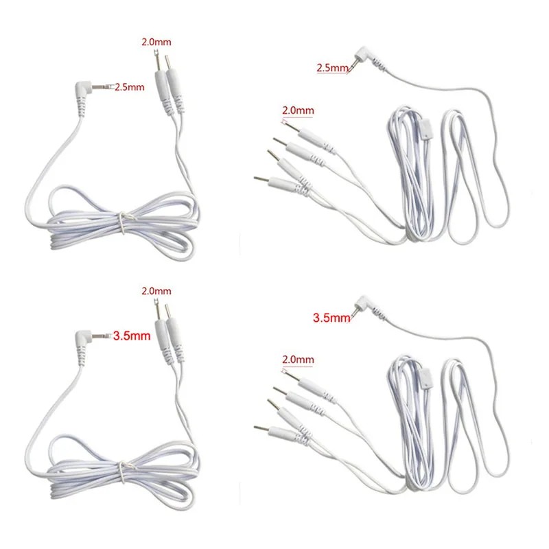 2 Pins/4 Pins Head 2.5mm/3.5mm Plug 2way 4way Type Electrode Cable Wire For Tens Acupuncture