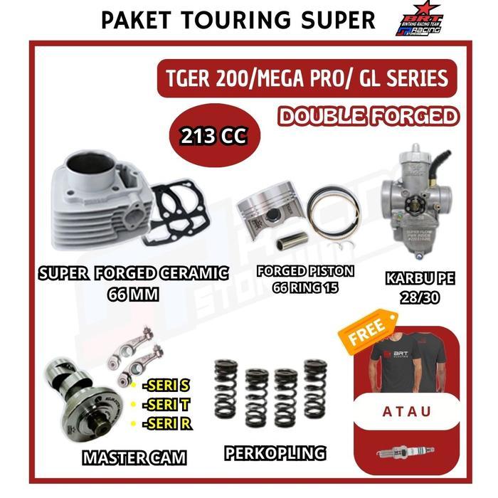 Paket Touring 12 Tiger BRT-Block Ceramic-Piston-Karbu PE PWK-Noken AS