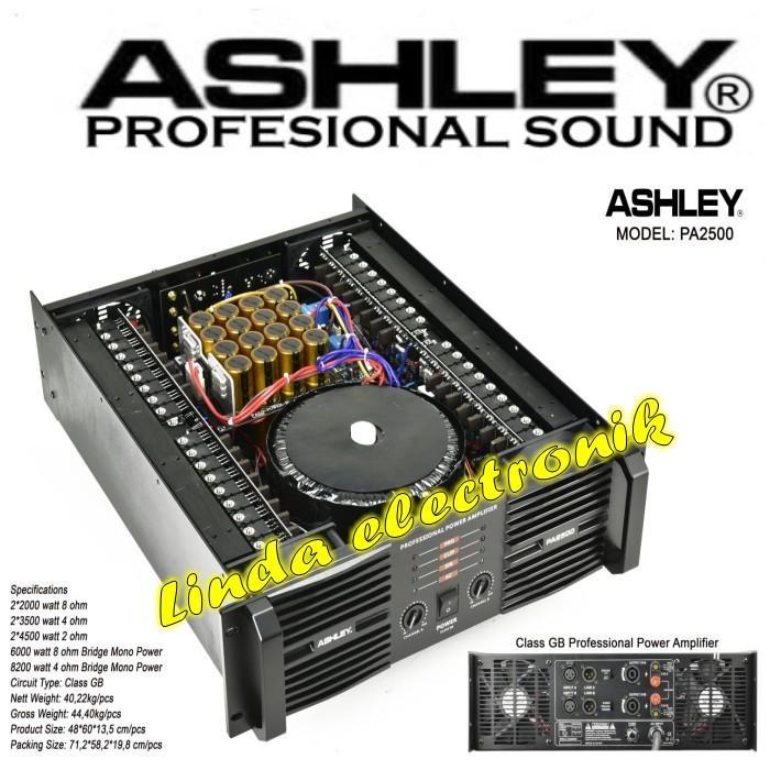 power amplifier ashley pa 2500 / pa2500 class GB 4000 watt