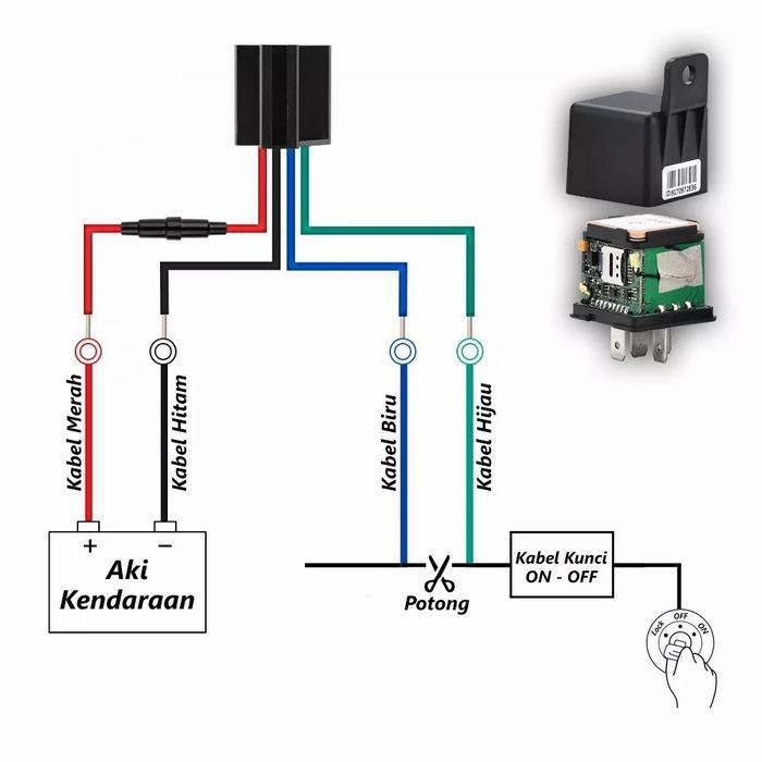 Gps Motor Mini Tracker Matikan Mesin Lacak Jarak Jauh Anti Maling