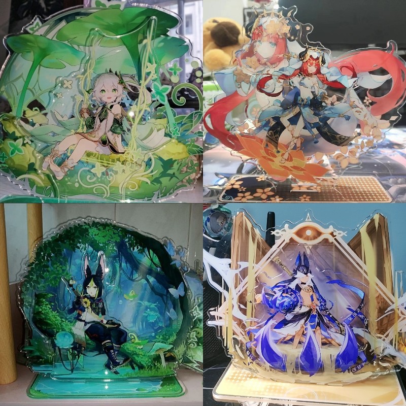 Sumeru Huge 20cm 3Pcs/Set Nilou Tighnari Nahida Alhaitham Cyno Acrylic Figure Stand Original Model