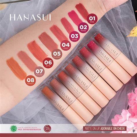 Lipcream Hanasui 1 Box isi 12 pcs ( Bisa Pilih Warna ) HANASUI Mattedorable Lip Cream Lipstik Harga