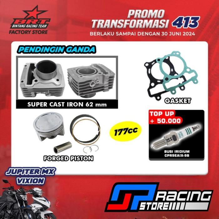 PAKET BORE UP JUPITER MX / VIXION - BLOK PISTON 62 MM - BRT PROMO 413