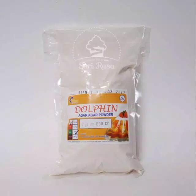 Agar-agar powder bubuk jelly putih plain COD Dolpin Fontana Paus 1kg