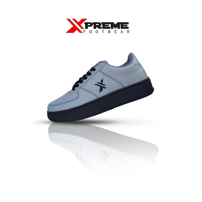 Aerostreet - Sepatu Xpreme - Sepatu Sneakers Pria Wanita Flowly Grey Black Original - Sepatu Sekolah