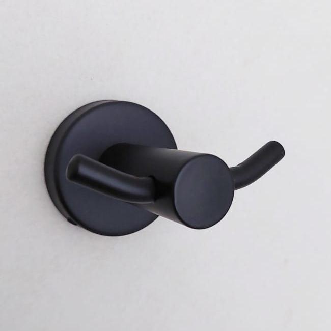 gantungan baju dinding hitam 2 kait / kap baju hitam