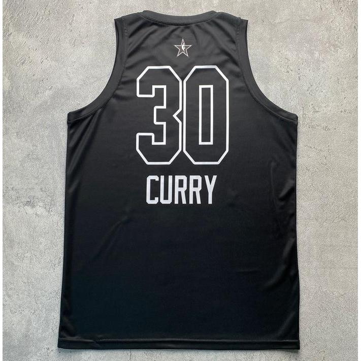 "New" [ORIGINAL] Jersey Basket Stephen Curry GSW Allstar 2018 #30 HITAM - Swingman Bola Basket Baju
