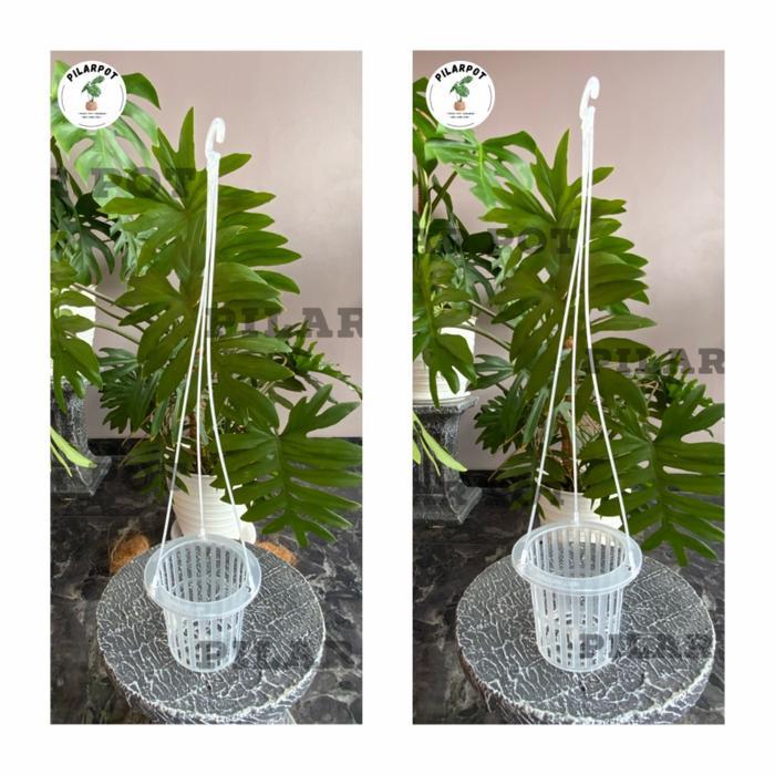 "New" pot bunga tanaman gantung nkt netpot 14cm BENING - nkt netpot anggrek