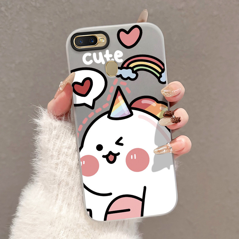 Casing Hp Untuk OPPO A7 OPPO A5s OPPO A12 OPPO A12S A11k Case Casing Pola unicorn kartun lucu Kasing