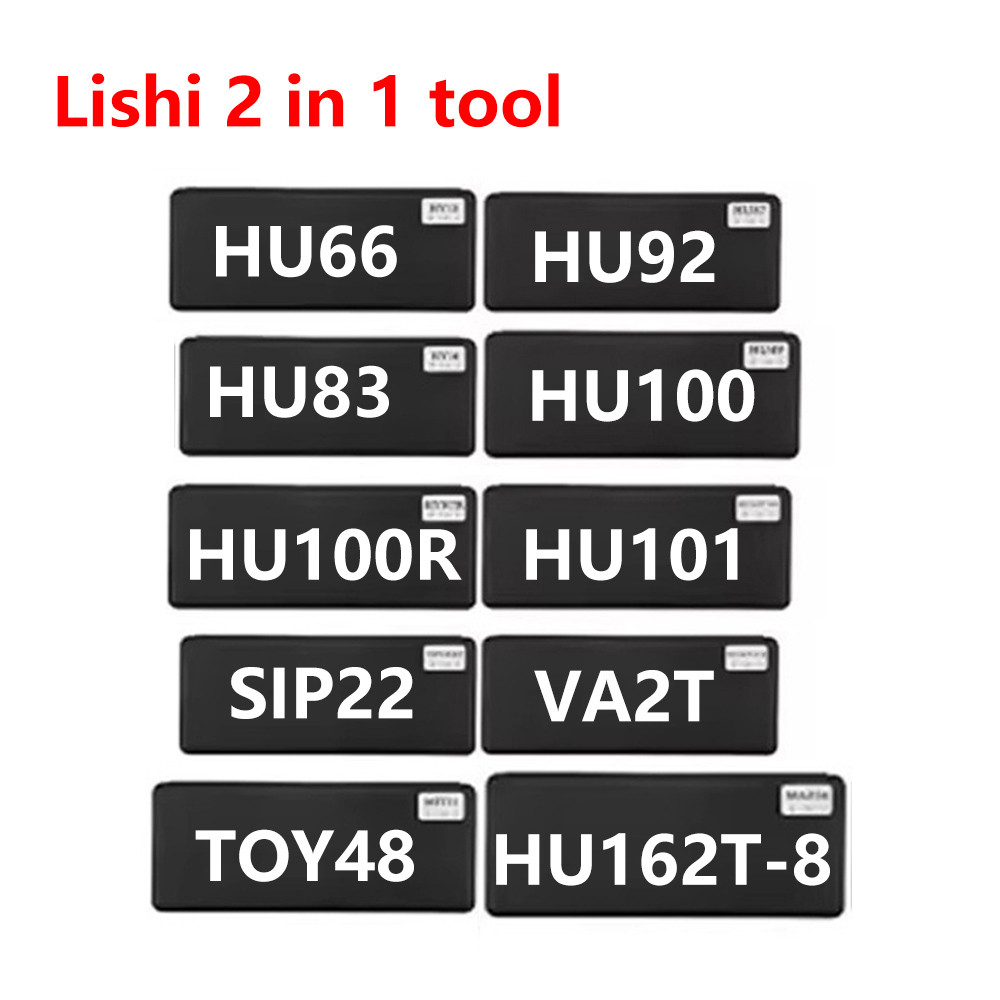 Lishi Vehicle 2-in-1 Decoder Cars Lock Set HU66 HU162T(8) HU64 HU92 HU100 HU83 HU100R HU101 lishi