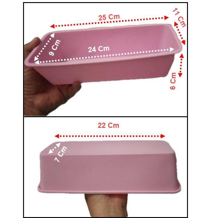 Cetakan Silikon Oven roti tawar Loaf Pan uk. 25x11x6 Cm