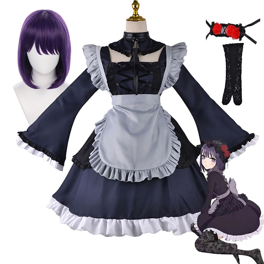 Anime My Dress Up Darling Cosplay Costumes Marin Kitagawa Lolita Dress Kuroe Shizuku Black Maid