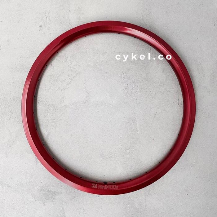 minimods rim 16 349 red 28 holes alloy rims folding bike for brompt