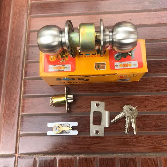 PROMO KUNCI KAMAR MANDI BULAT SOLID C601 X 300// HANDLE PINTU KAMAR LOCKSET