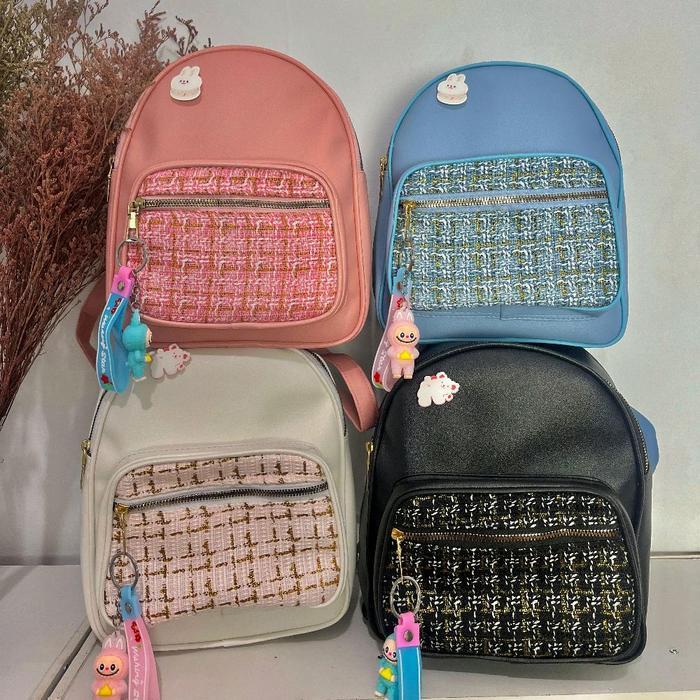 Hody Bag - Tas Ransel Jennie/ Tas Gendong /Tas Ransel Wanita /Tas Ransel Wanita Silver /Tas Silver