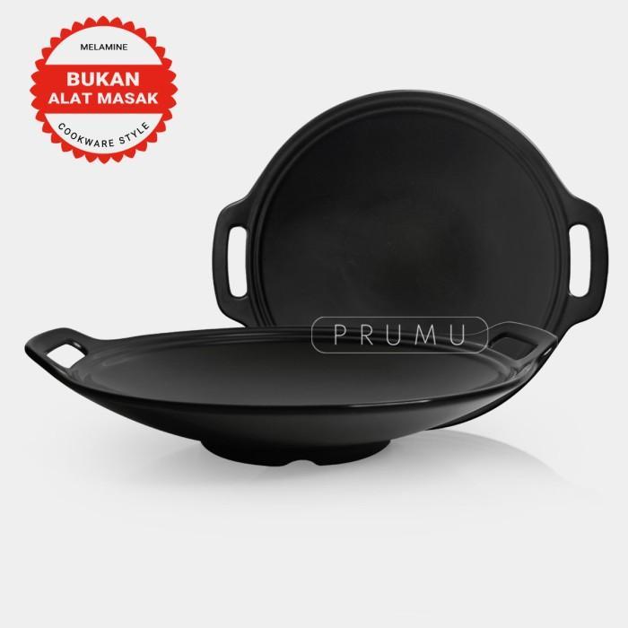 PRUMU Melamin Piring Wajan 9 inch - Piring Saji Unik - Piring Cafe Restoran - Golden Dragon P9509A