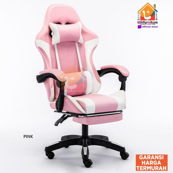 Kursi Gaming Recline / Gaming Chair / Kursi Game NORWICH Pink