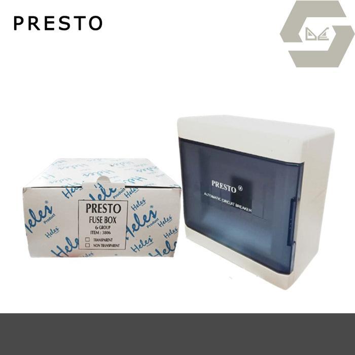 MCB Box 6 grup 6 group 6 way Outbow Transparent Presto Heles