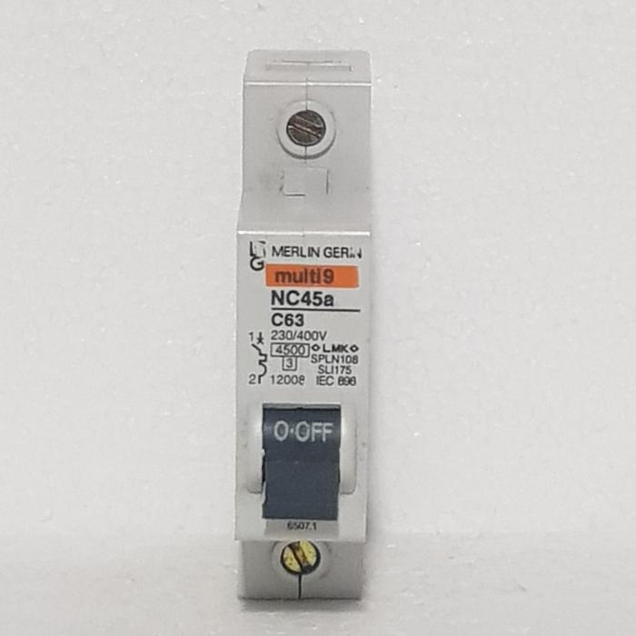 MCB Multi9 MERLIN GERIN NC45a 1P 63A / MCB Multi 9 MERLIN GERIN 63A