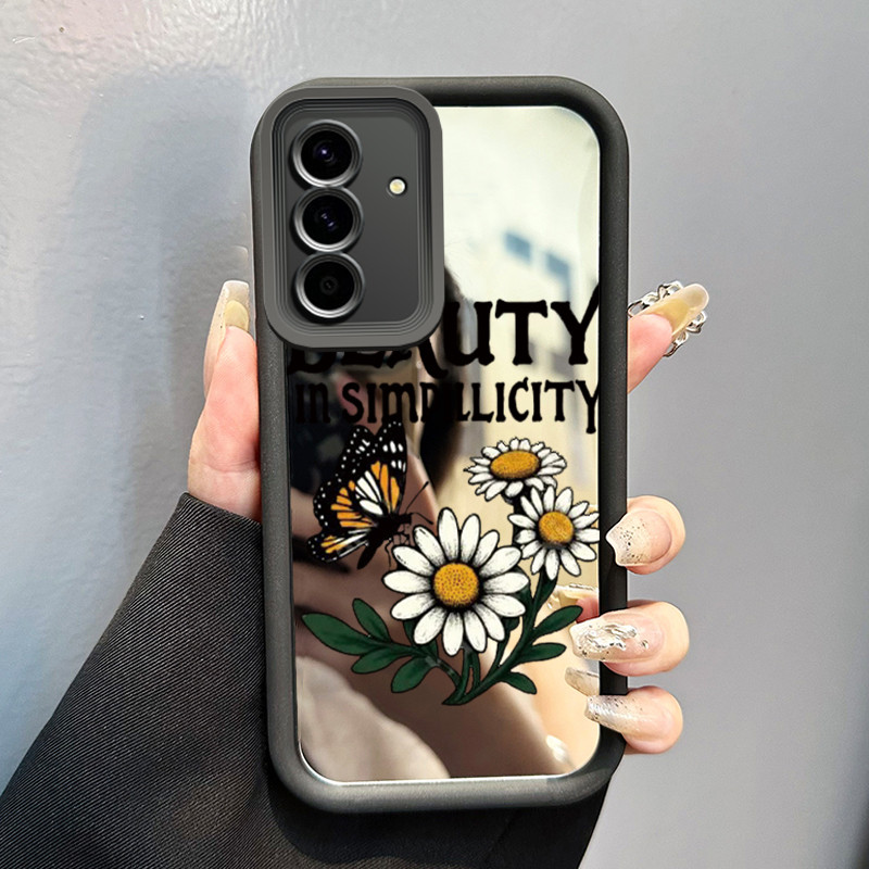 Casing Hp Untuk Samsung Galaxy A26 5G A36 5G A56 5G Case Spring Daisy Cermin Kasing silikon Cesing m