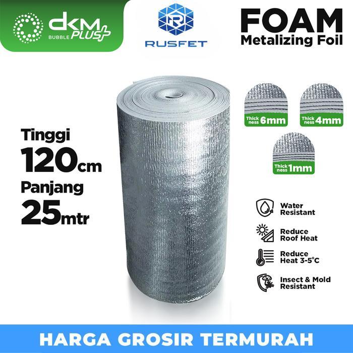 Alumunium foil thermal foam metalizing foil peredam panas atap roll