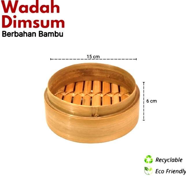 Wadah bambu 15cm /klakat bambu dimsum termurah sejabotabek kualitas export