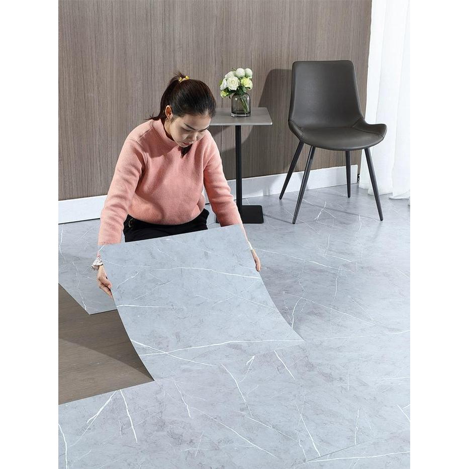 [PAKET 48PCS] PVC Lantai VINYL Marble 45 x 45 cm / Lantai Vinyl Marbel Granit / Stiker Lemari