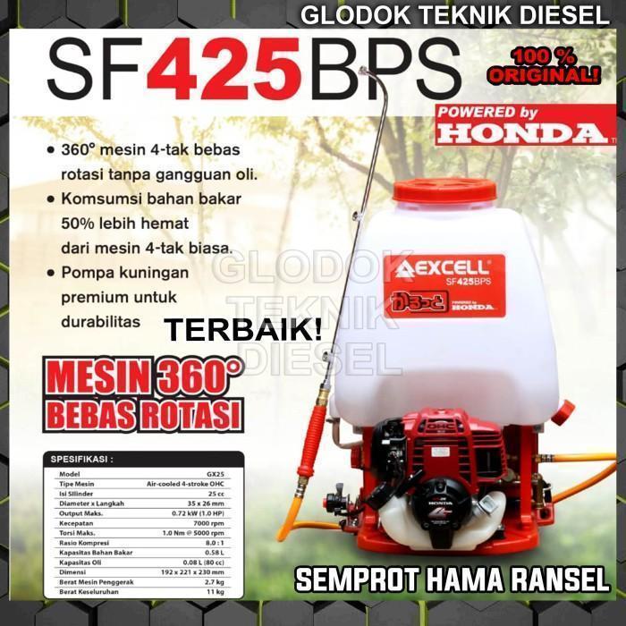 Honda Mesin Alat Semprot Hama Bensin Sprayer Ransel Excell Sf425 Ori