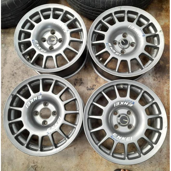 VELG MOBIL RALLLY SEKEN/BEKAS ENKEI SPORT R15 X7 4X100 ET35 GREY PCD BRIO,JAZZ