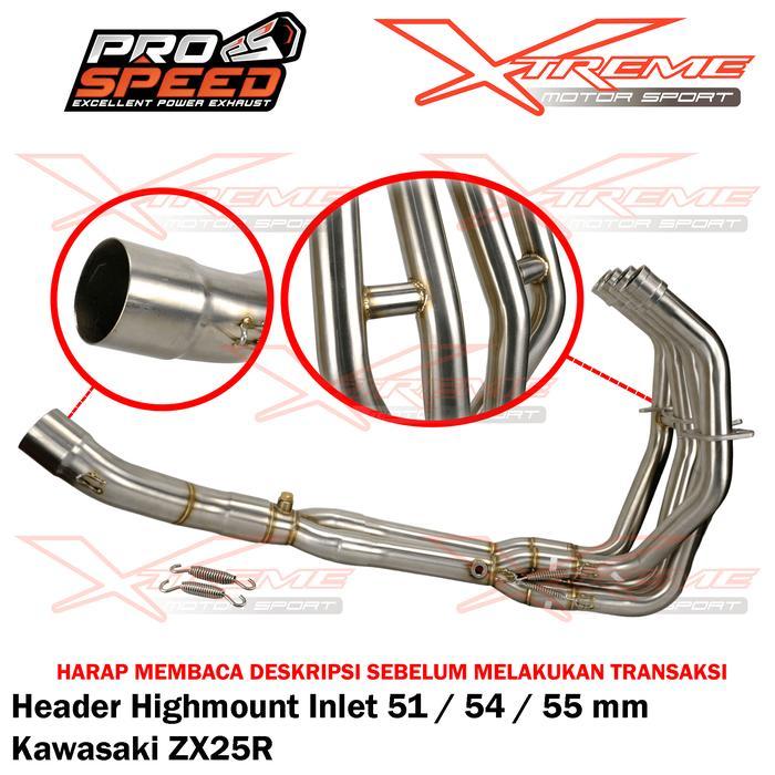 Header / Pipa Knalpot Prospeed Stainless Kawasaki ZX25R Inlet 51mm - Inlet 51mm