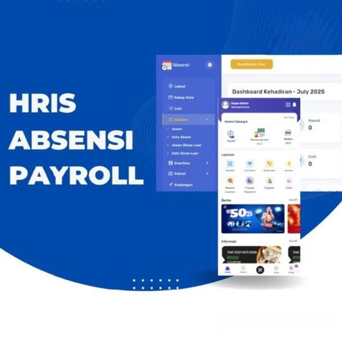 aplikasi HRIS absensi Payroll otomatis Indonesia dashboard