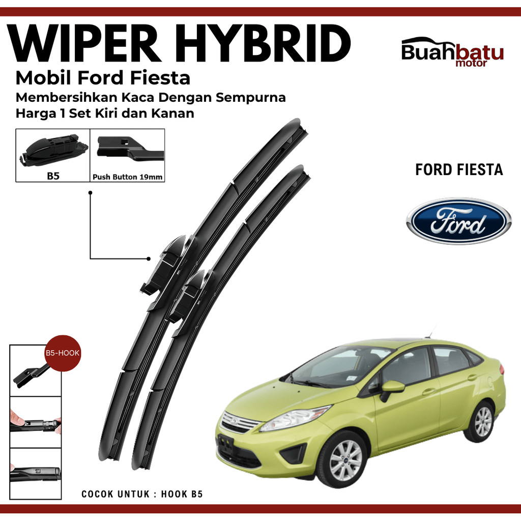 Wiper Ford Fiesta Hybrid Kaca Depan Mobil