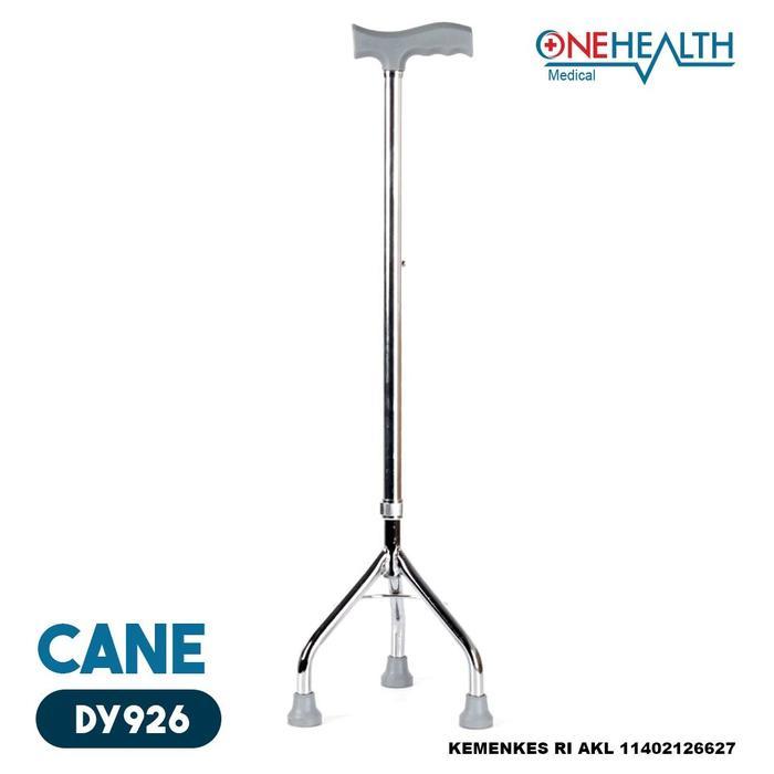 Promo Onehealth Cane Dy926/Ky926 - Tongkat Kaki 3 Alat Bantu Jalan Untuk Lansia Atau Dewasa Terjamin
