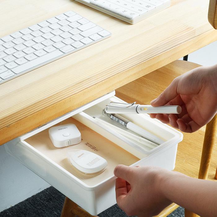 Starlight Laci Tempel Bawah Meja Mini Drawer Storage Box Laci Tempel Tambahan Bawah Meja Laci Tempat