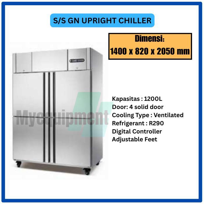 UPRIGHT CHILLER 4 SOLID DOOR 4 PINTU
